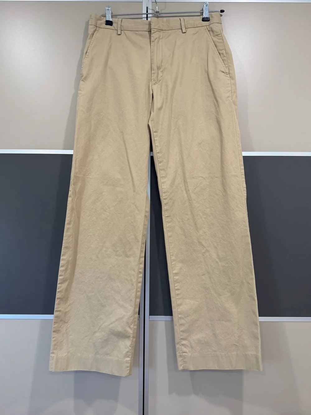 Banana Republic Dress Pants Mens 32/32 Tan Beige Khaki Cotton Chino Straight Leg
